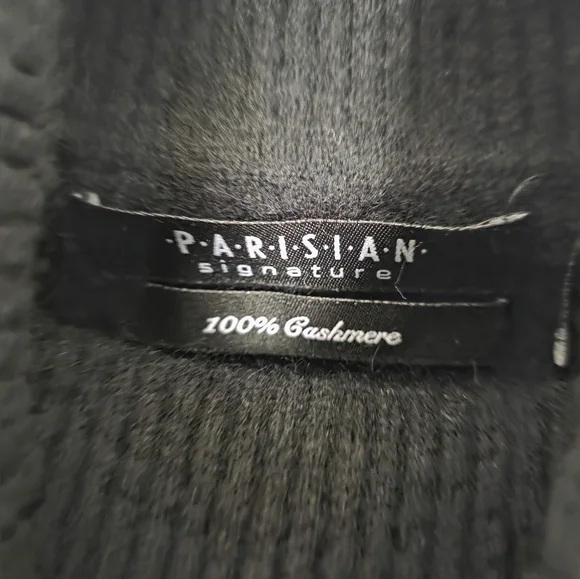 Parisian Signature Cashmere Black Turtleneck Sweater - Picture 5 of 7